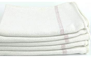MOLLY MALOU 100% Cotton Bleached Woven Cloth Professional Grade Heavy Duty Hard Wearing Heat Resistant Cloth Kitchen Caterer 30x22(76x56cm)