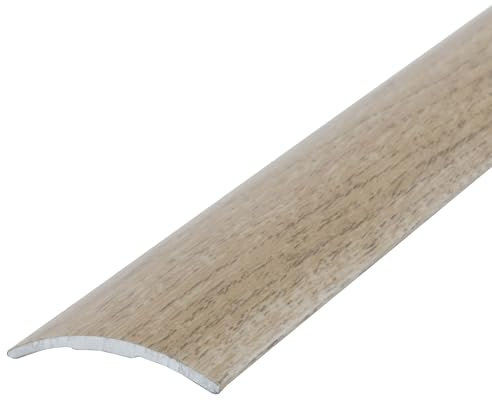 Dalsys Übergangsprofil selbstklebend 100cm x 60mm Ausgleichsprofil aus Aluminium, geeignet für u.a. Fliesen, Laminat und Parkett Eiche hell