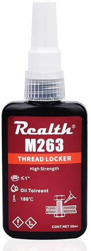 High Strength M263 Threadlocker Red 50ml 1 Pack Primerless Oil Tolerant