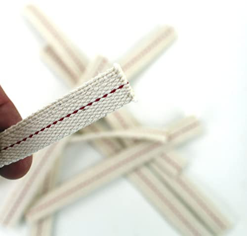 petroleumlaterne.com Lot de 20 mèches pour lanternes tempête Feuerhand 275 et 276 sur mesure 12,5 mm de large, mèche plate en coton, beige