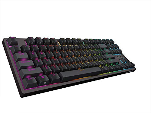 DURGOD Taurus K320 RGB TKL Mechanical Keyboard | 88 Keys Tenkeyless | USB C Wired | Doubleshot PBT Keycaps | Windows & Mac | ISO UK Layout (Nebula RGB, Cherry Brown)