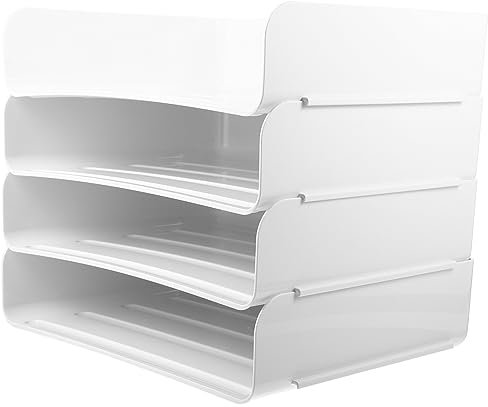 Ciieeo Briefablage Stapelbar Aus Robustem Schreibtischorganizer Für Dokumente Und Briefe Papierablage Mit Ablagefächern Für Ordnung Und Mehr Arbeitsplatz Dokumentenhalter Als Praktisches