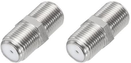 sourcing map 2pcs Coaxial Connector RG6 Coax Extender F Female to F Female Gold Plated Adapter 75 Ohm Waterproof for Coaxial Cable, TV
