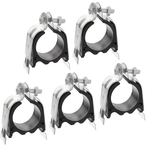 uxcell Rubber Cushion Strut Clamp 5Pcs 2(50mm) Cushioned Clamp Strut Rigid Steel Pipe Clamp for Mounting PEX Pipe Tubing to Strut Channels