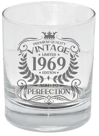 Always Looking Good Vaso de whisky grabado vintage de 1969 envejecido a la perfección para 57 años de edad, para niños de 57 años, vaso de whisky grabado
