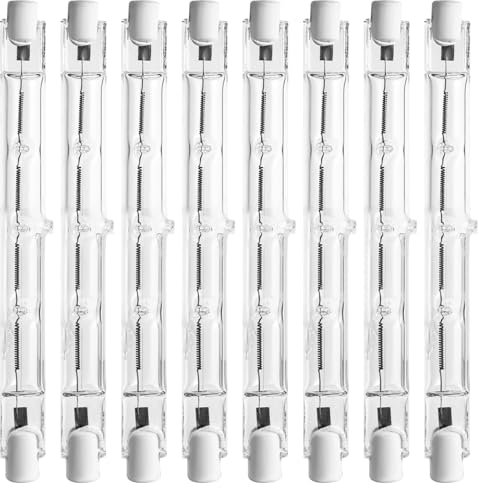 YIIFELL Lampadina alogena R7s, lampadina alogena R7s, 118 mm, 500 W, AC220-240 V, 2800 K, luce bianca calda, dimmerabile, alogene, per illuminazione domestica, lavoro, lampada da terra, ecc