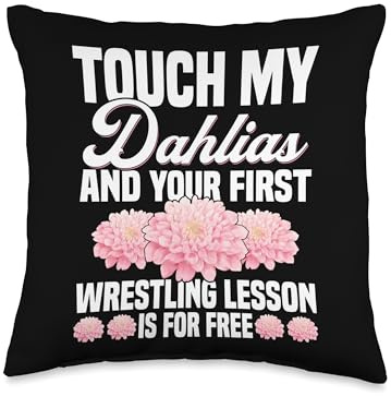 Dahlia Enthusiast Dahlia Seeds for Planting Black Dahlias Throw Pillow