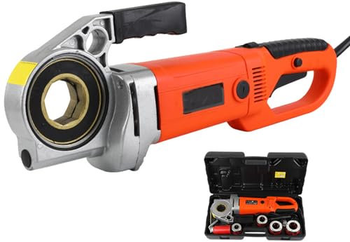 Tragbarer Elektrischer Rohreinfädler, Rohreinfädlermaschine Mit Kupfermotor, Mit 4/6 Matrizen Und Tragebox, Zum Gewindeschneiden Von Verzinkten Rohren, Eisenrohren Von 1/2 Bis 2 4Head