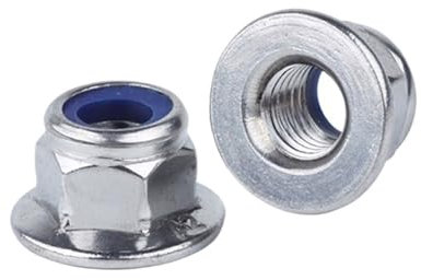 20-100 teile/los Edelstahl Nylon Kontermutter Sechskant Flanschfläche Anti-Fallen Selbstsichernd Anti-Lockerung Pad Mutter M4 M5 M6- M12(100 PCS,M12)