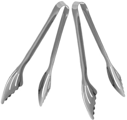 Pinze Cucina in Acciaio Inox 2 Pezzi, Design Ergonomico