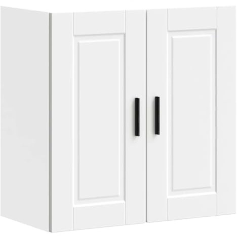 Myheimly Küchenschrank Holzwerkstoff,hoher Küchenschrank, Schrank,Küchenzeile,Schrank Küche,Einbauküche Küchen-Hängeschrank Porto Weiß Holzwerkstoff
