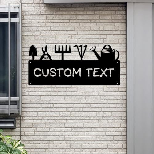 Personalisiertes Gartenschild, individuelles Metall-Gartenschild, personalisiertes Gartenschild, individuelles Schild, Outdoor-Metall, Gartendekoration, Geschenke für Gärtner