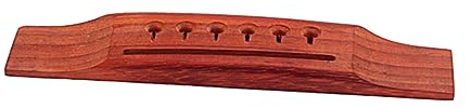 TOYANDONA Redwood Bridge for Strings Acoustic Guitar Replacement Saddle Bridge Parts Slotted Design for Folk Guitar