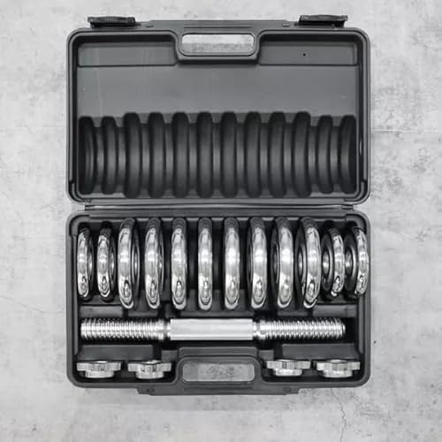 InTheMarket - 15 kg Chrom-Hantel-Set – verstellbare freie Gewichte für Krafttraining & Heim-Fitnessstudio – robuster Stahl mit sicheren Sternverschlüssen