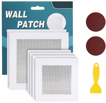 2''/ 4'' Wall Repair Patch, 9 PCS Drywall Repair Kit, Self-Adhesive | Plasterboard Patch, Aluminum Plaster Patches, Wall Hole Repair Kit, for Broken Walls Cracks Ceiling Filler Repairing