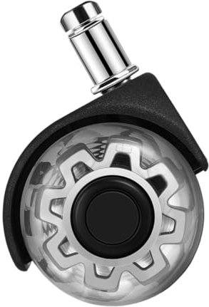 Angoily Silver Office Chair Caster Wheels Heavy Duty Replacement Casters for Computer Chairs Smooth Rolling Castors for Home and Office Use