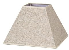 Zarivy Pantalla de lámpara E27, lino beige, dimensiones 25x11x18 cm, ideal para decoración de interiores y suavizar la luz ambiental.