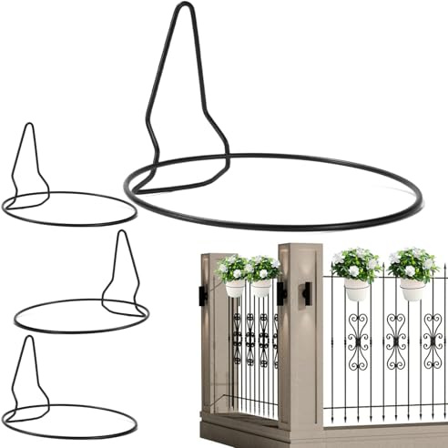 Macetero de Pared, Soporte de Pared, 4 Soportes Decorativos Resistentes para jardín, terraza, balcón, salón, Dormitorio, Exterior, decoración Porche