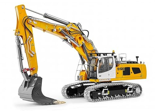 TOUCAN RC HOBBY 1/14 LESU Double Pompes RC Pelle Hydraulique LR956 Télécommande Métal 3 Bras Digger Modèle 4+3CH Valve Lumière Brushless Moteur GPS