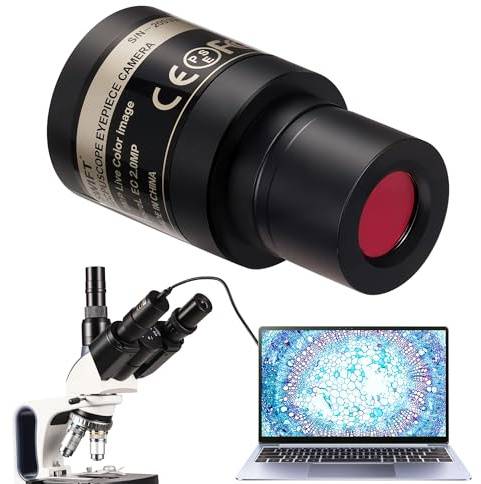 SWIFT EP2M 2-MP 1080p fotocamera oculare USB microscopio per tubi oculari e trinoculari da 23,2 mm, compatibile con Windows 7-11 e macOS, S-Viewer per misurare e annotare