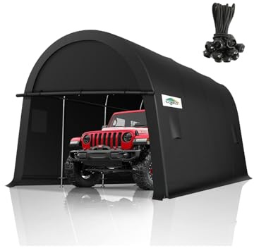 COBIZI Carport Canopy 12x20 Heavy Duty Portable Garage, All-Season Portable Car Ports & Outdoor Storage Shed, Galvanized Frame Vehicle Shelter with Removable Doors and Vents