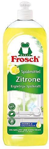 Frosch Detergente per piatti al limone, detersivo per piatti, forte contro il grasso, 750 ml, confezione da 1 (1 x 750 ml)