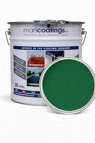 marlcoatings Heavy Duty Hardwearing Polyurethane Concrete Industrial (20L Mid Green) Semi Gloss Floor Paint, Great for Garages, Car showrooms, Factories and Many other uses.