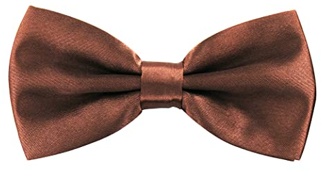 axy Herren Fliege Schleife, bereits gebunden, Konfirmation verstellbar in verschiedenen Farben FLI1 (Hellbraun)