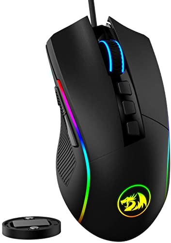 Redragon Gaming-mus Lonewolf 2, 32000 DPI, RGB-belysning, svart