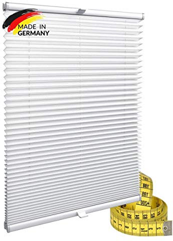 Gardinen21 Plisseerollo ohne Bohren | Plissee-Klemmfix | Plissee 40x220 für Türen & Fenster | Sonnenschutz, Sichtschutz für Fenster, Blickdichte Rollos