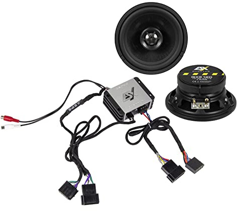 ESX QXE120 + QS-Two-ISO - 12cm Koax Lautsprecher + Endstufe | kompatibel mit Mercedes Benz W124