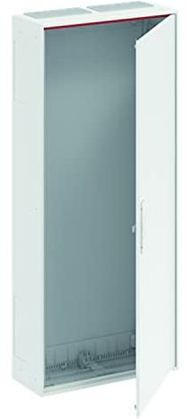 Messschrank A28, aus Stahl und Kunststoff, pulverbeschichtet, mit Tür, IP44, Weiß, 21,5 x 55 x 125 cm