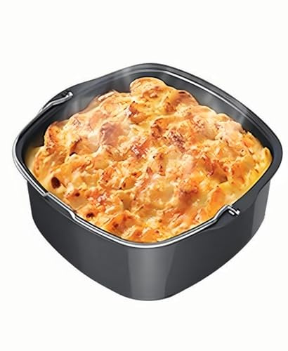 LANTRO JS Accessoires pour friteuse à air, moules pour friteuse à air, gâteaux et pizzas, moule pour HD9925 HD9860 HD9905 01 (longueur extérieure 22cm)