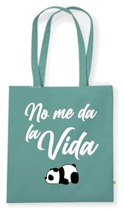Bolsa tote no me da la vida, totebag, bolsa tote, totebag, 340g/m2, 10L, bolsa tote, bolsa de tela, bolsa, bolsa de tela algodón, regalo, regalo original, regalo navidad, regalo mujer, regalo hombre