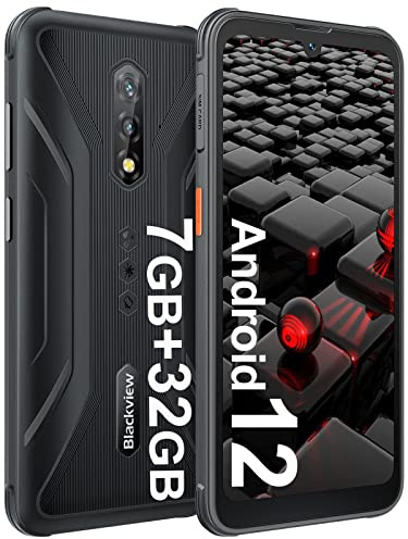 Blackview BV6200 Rugged Smartphone, 13000 mAh, per attività all'aperto, senza contratto, altoparlante 98 dB, 6,56 HD+, 64 GB/1 TB con fotocamera da 13 MP, smartphone per esterni, 4 G Dual SIM/Face ID