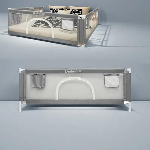 DEALNASTAR Bettgitter für Kleinkinder und Kinder, 96,5 cm, verstellbarer Sicherheits-Bettschutz mit 28 Höhengängen, Universal-Nachttischschiene, passend für Doppel-/Voll-/Queen-Size