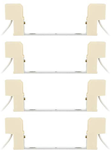 Yangfei 118mm Fassung Adapter, 4 Stück LED Lampensockel Halogenstab Fassungen Sockel Lampenfassung alle Wattagen zum Aufschrauben mit Kabel für Widerstands- und Dauertests