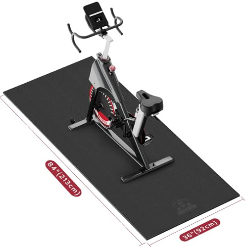 HAPBEAR Esterilla Protección de Suelo-213×92cm×6mm, Antideslizante, Tapete para Equipo de Ejercicio, Cintas de Correr, Bicicleta estática, Elíptica, Banco De Pesas, Aparatos de Fitness