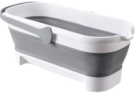 Cubo para fregona pequeño | Cesta de Agua Rectangular Plegable | Organizador de Cubo de Almacenamiento, Limpieza de la casa, Camping, Cubo para fregona Plegable fregona exprimible