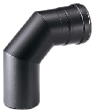 ALLINOX Curva Chiusa 90° Acciaio Nero Per Stufa A Pellet Gomito Canna Fumaria (DN 80)