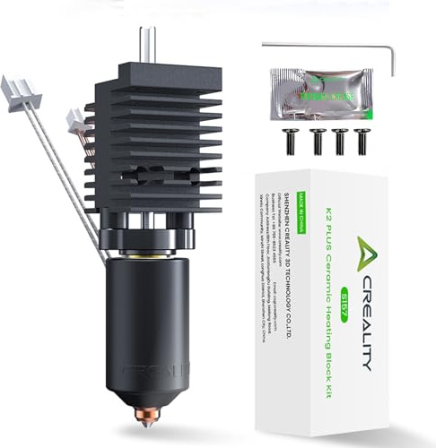 Creality Kit officiel de bloc chauffant en céramique K2 Plus, kit de buse licorne à changement rapide, résistant aux hautes températures à 350 °C, kit de conception entièrement en métal intégré pour