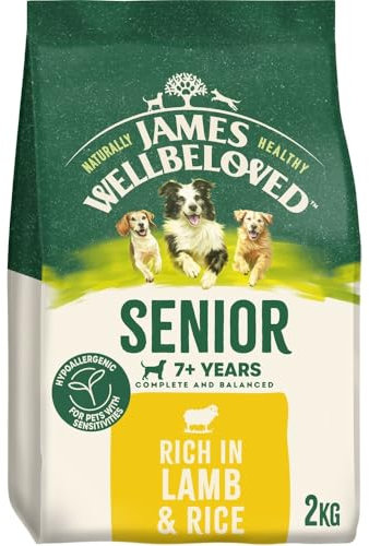 JAMES WELLBELOVED 2kg Hund Senior Trockenfutter Lamm & Reis