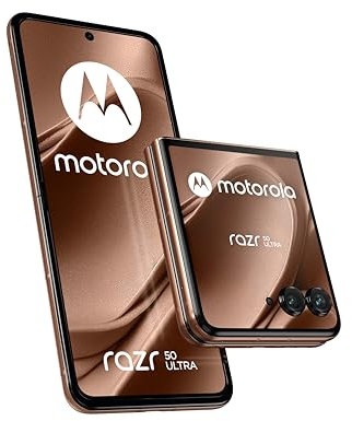 Motorola Razr 50 Ultra (12/512 GB, AI, display esterno 4.0’’ pOLED, interno 6.9 pOLED, 50+50MP, IPX8, Qualcomm Snapdragon 8s Gen 3, 4000mAh, 45W, wireless 15W, 5G, Android 14), PANTONE Mocha Mousse