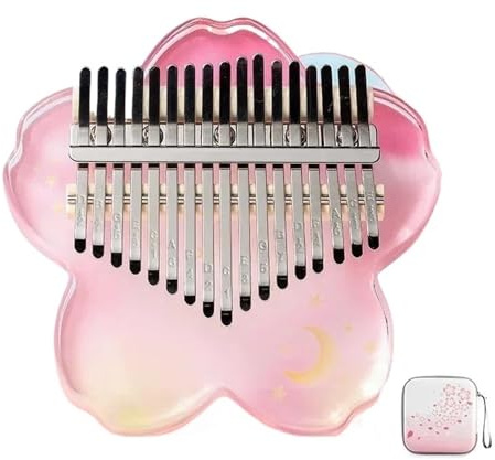 Kalimba Professional 17 Tasten Kalimbas Schöne Transparente Acryl-Anfänger-Tastatur-Klavier-Mini-Instrumente Fingerklaviere(Style 1)