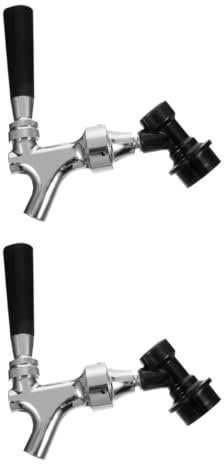 ABOOFAN 2 Pièces Robinet de bière - Tireuse à bière Mixeur Distributeur Bouteilles Cocktail Bar réservoirs Tasses étagère grogneur Brosse à bière Martini soupape Robinet de fût abs Black