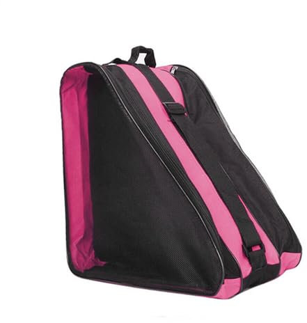 Schlittschuh-Tasche, Rollschuh-Tasche, Schlittschuh-Tragetasche, Rollschuh-Tragetasche, Rollschuh-Aufbewahrungstaschen für Kinder, Erwachsene, Rosa
