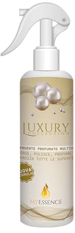 MYESSENCE LUXURY Sgrassatore Elimina Odori Multiuso | Neutralizza gli Odori e Igienizza le Superfici al Limone, Arancia e della Mela | 500 ML