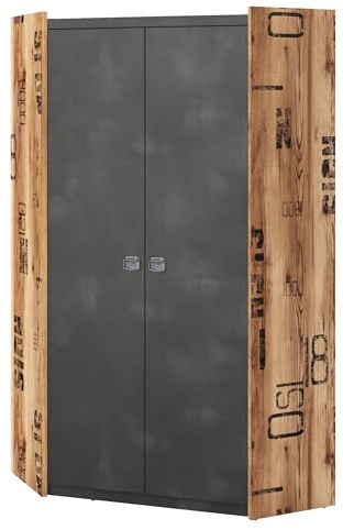 Generisch Eckkleiderschrank Fargo FG17 97x97x191 Eckschrank Jugendzimmer Kinderzimmer