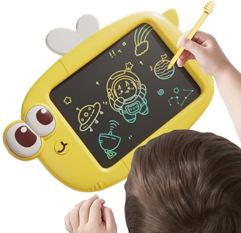 Jsnwernb Schiefertafel mit LCD, magische Tafel, abwischbar, wiederverwendbar, zum Lernen, Schreiben, Zeichnen, Haus, Kindergarten