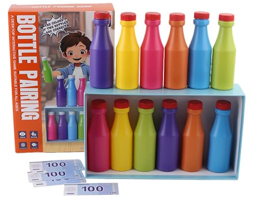 Flaschen-Farbpaarungsspiel, lustige interaktive Familienspielzeug-Gruppen-Engagement-Aktivität | Spannendes Matching-Spiel für Kinder, Erwachsene, Outdoor-Nacht- und Indoor-Spielspaß